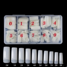 500 PCS Natural Nail Tips False Nails For Acrylic Gel Extension Long Coffin