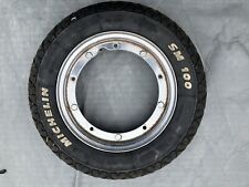 Classic scooter 10" wheel (possibly large-frame Vespa), with good Michelin tyre.