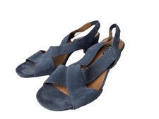 Ecco Blue Suede Shoes Size 4/37 Women’s Sandals