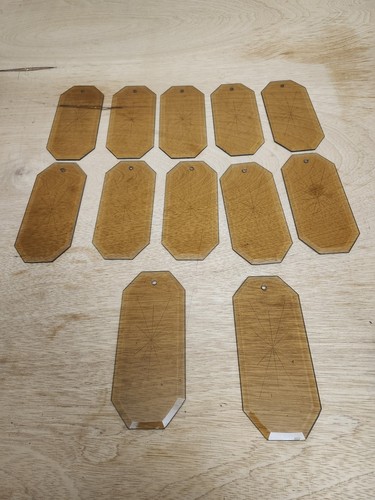Octagon beveled glass - (12),