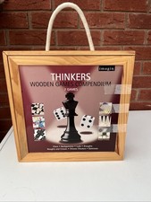 Imagin Wooden Games Compendium - 7 Games - Chess Checkers Draughts Ludo, etc