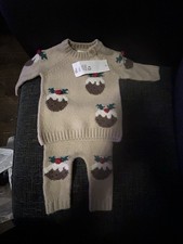 Brand new with tags Baby Age 0-3 Months Christmas pudding Outfit 