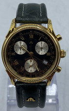 Maurice Lacroix Quartz Chronograph 04663 Men's Gold Stainless Steel 37mm Watch