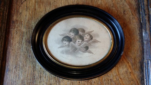 1810 antique framed stipple - 1810,