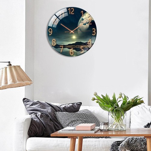 Modern glass quartz - glass, clock