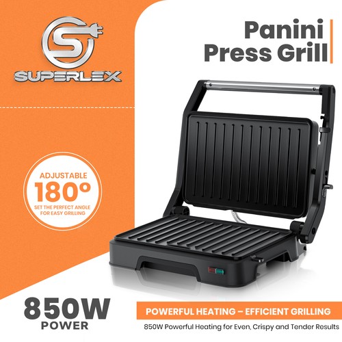 Superlex 850w panini press - panini,