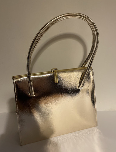 Vintage gold evening - vintage, handbag