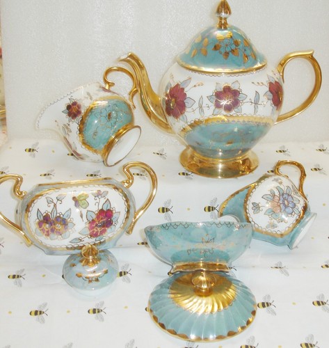 Tea set piece hand - set, painted
