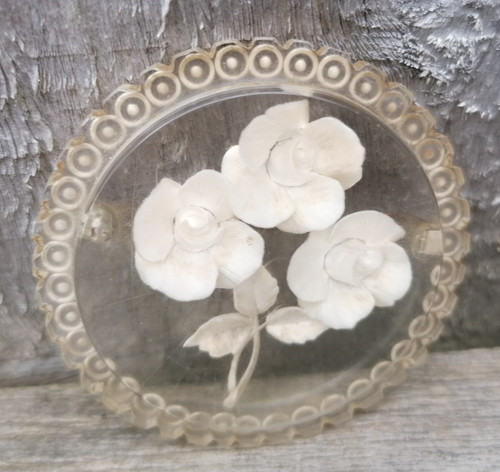 Vintage reverse carved lucite - carved,