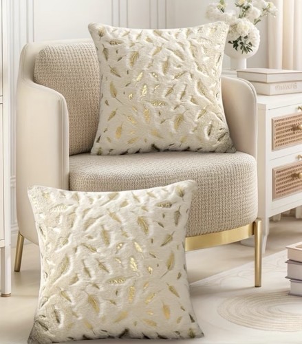 Beige gold textured faux fur - textured,