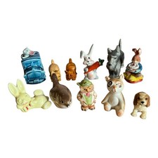 Lot of 11 Vintage Miniature Animals Figurines Collection Multi Porcelain 3 - 7cm