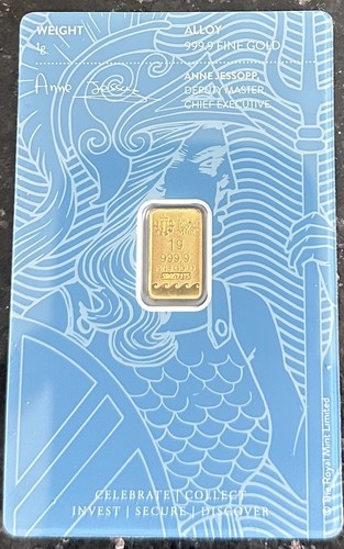 The royal mint gold - 1g, bar