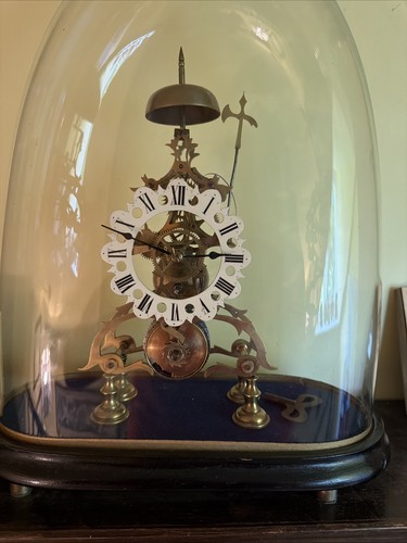 Antique fusee skeleton clock - antique,