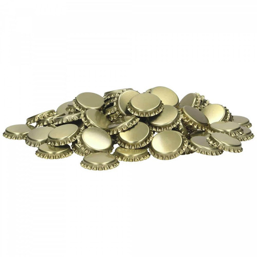 Gold crown caps for beer - gold,