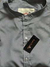 Mens grandad collar easy iron