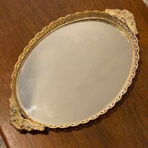 Vintage oval filigree gold - vintage,