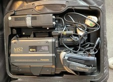 Vintage Professional Panasonic S VHS Movie Camcorder NV MS2 With Case 