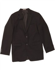 DOCKERS Boys 2 Button Blazer Jacket 15-16 Years Black Polyester CJ07