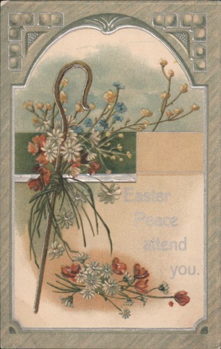 Easter flowers peace greeting - easter,