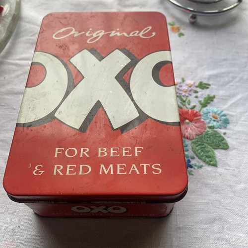 Vtg oxo cube collectible metal - cube,