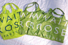 4 Waitrose Reusable Shopping Bag Fold Away Pocket Tote Logo Print Lightweight