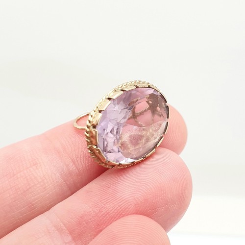 Vintage 9ct gold amethyst - vintage,