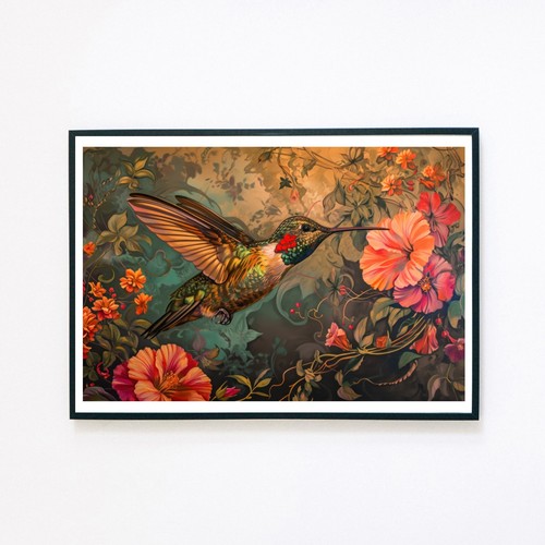 Humming bird flowers - humming,