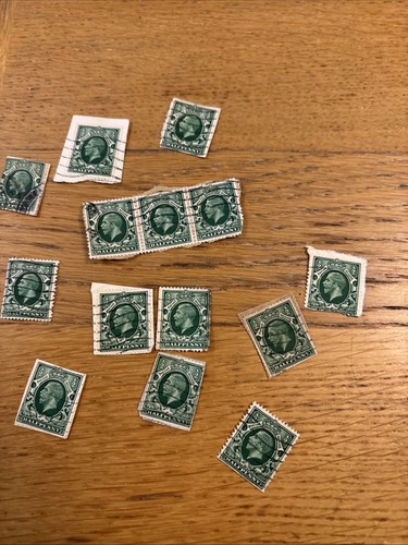 King george halfpenny stamps - v,
