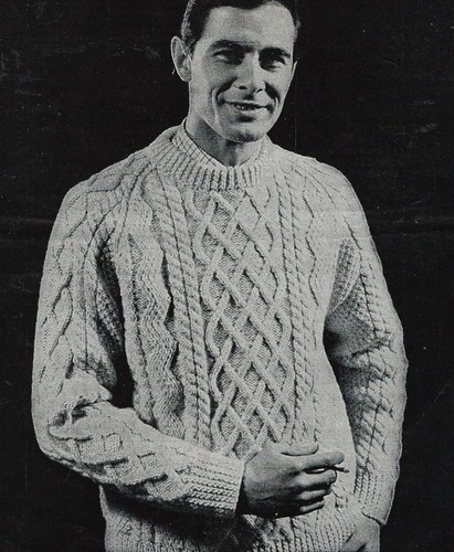 517 men aran sweater 42 - 517, 38-42"