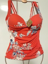 Joules Coral Red Floral Padded