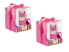 Foot Lotion Plush Cosy Socks Ladies 2 Piece Relaxing Cherry Blossom Gift Set x2