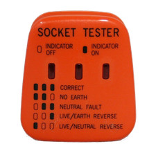 UK Mains Socket Tester 240V Polarity Test 3 Pin Plug in Electrical Wiring 13A