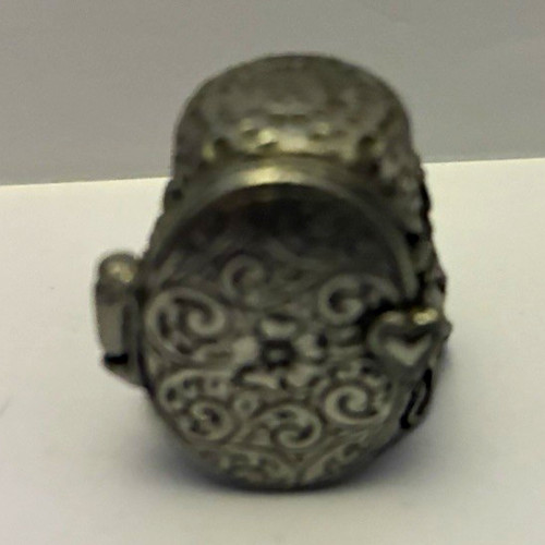 Small silver tone - ornate, metal