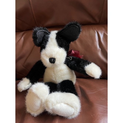 Black white plush - black, dog