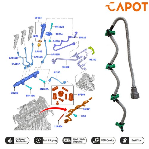 Injector fuel return - return, off