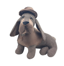 Sausage dog door stop tweed