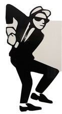 Ska man 6"tall 2tone mod Car Vespa Lambretta Scooter Camper Bumper Van Decal 