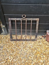 Vintage Heavy Cast Iron Window Crate Blacksmith Made Possibly Victorian Antique