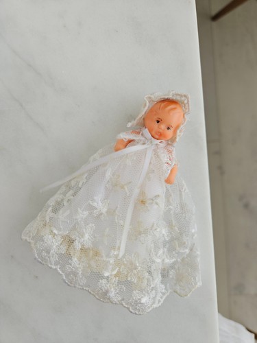 Vintage small rubber baby doll - rubber,