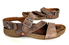 Ladies the ART Company  Brown Leather Sandals Size UK 6.5 eur40 Great Cond