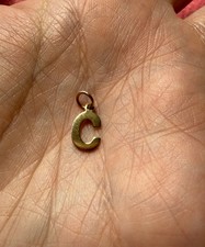Vintage Tiny 9ct Gold Initial