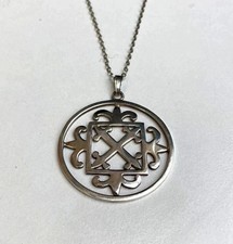 Ortak Malcolm Gray Sterling Silver St Magnus Cross Pendant Necklace 1989