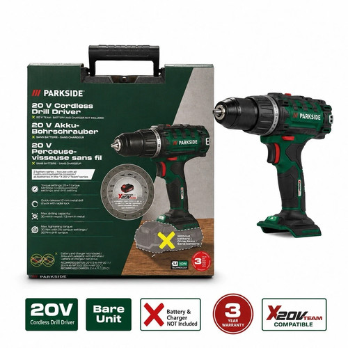 Parkside 20v cordless drill - cordless,