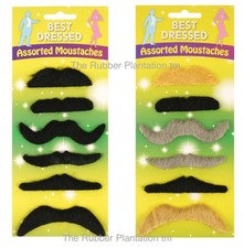 Set of 6 Fake Moustaches