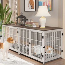 Wooden Indoor Dog Cage XXXL Dog Box Animal House Cupboard Furniture TV Cabinet