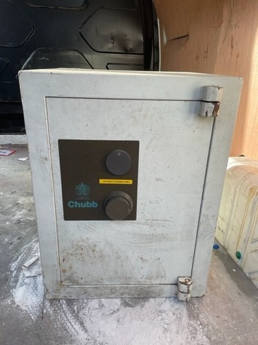 Used white chubb floor safe - white,