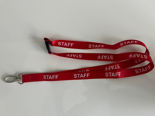 Staff lanyard red smooth - lanyard,