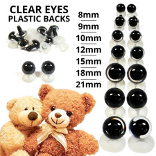 CLEAR EYES with PLASTIC BACKS
