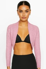 Womens Metallic Lurex Bolero