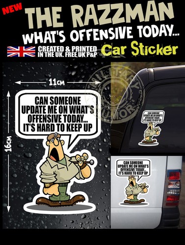 Razzman car sticker woke - car, sticker,